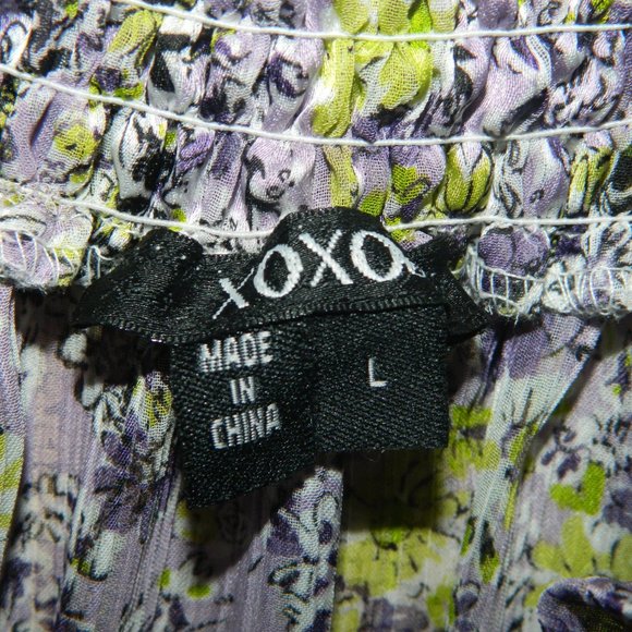 XOXO Elastic Waist Blouse Size L (D1) - Picture 3 of 5